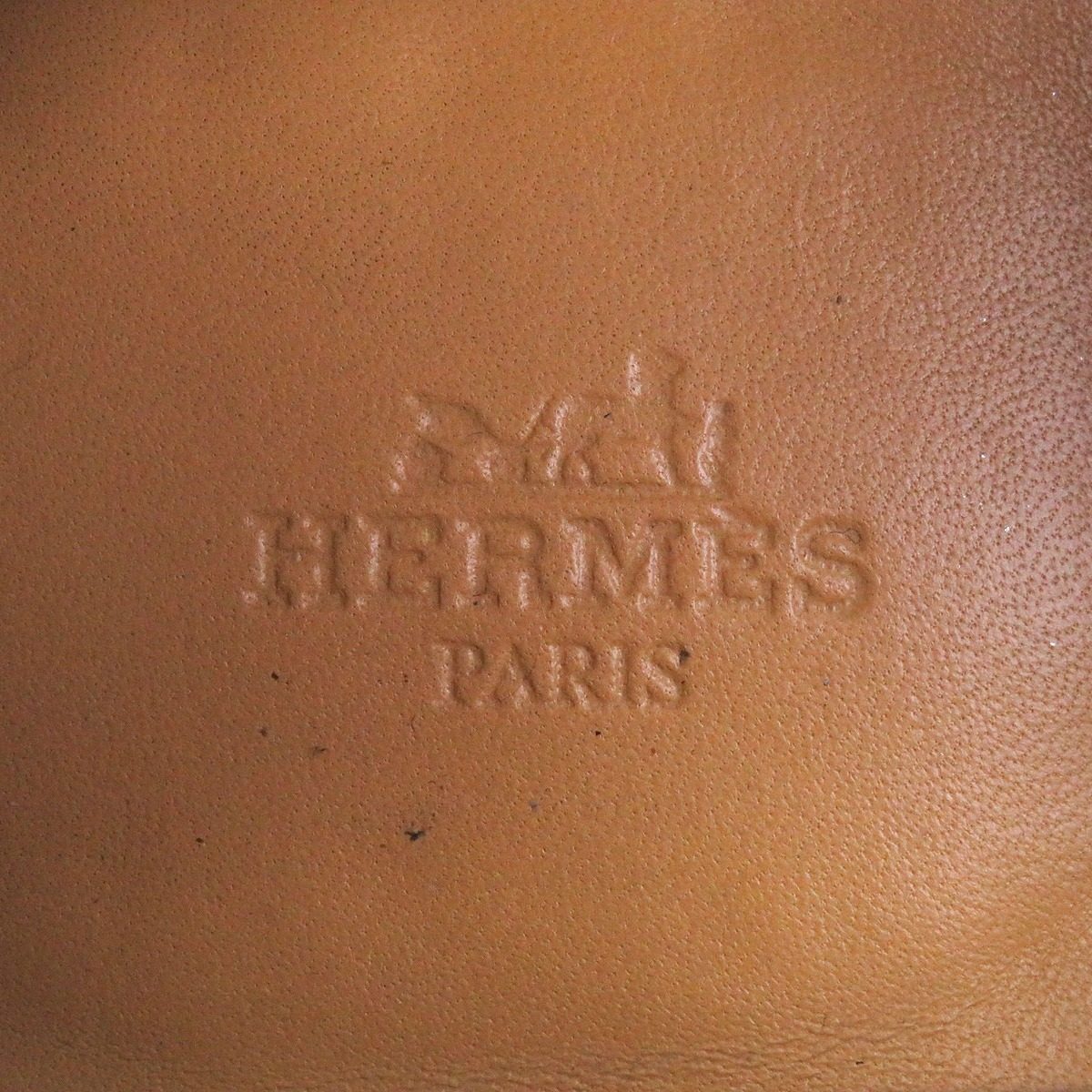 Hermes Leather Constance H Logo Silver Moccasins Loafers Flat Shoes Brown 46 — view 8
