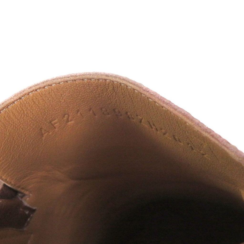 Hermes Leather Constance H Logo Silver Moccasins Loafers Flat Shoes Brown 46 — view 9