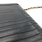 Chanel V-Stitch Flap Shoulder Bag Lambskin Black — view 6