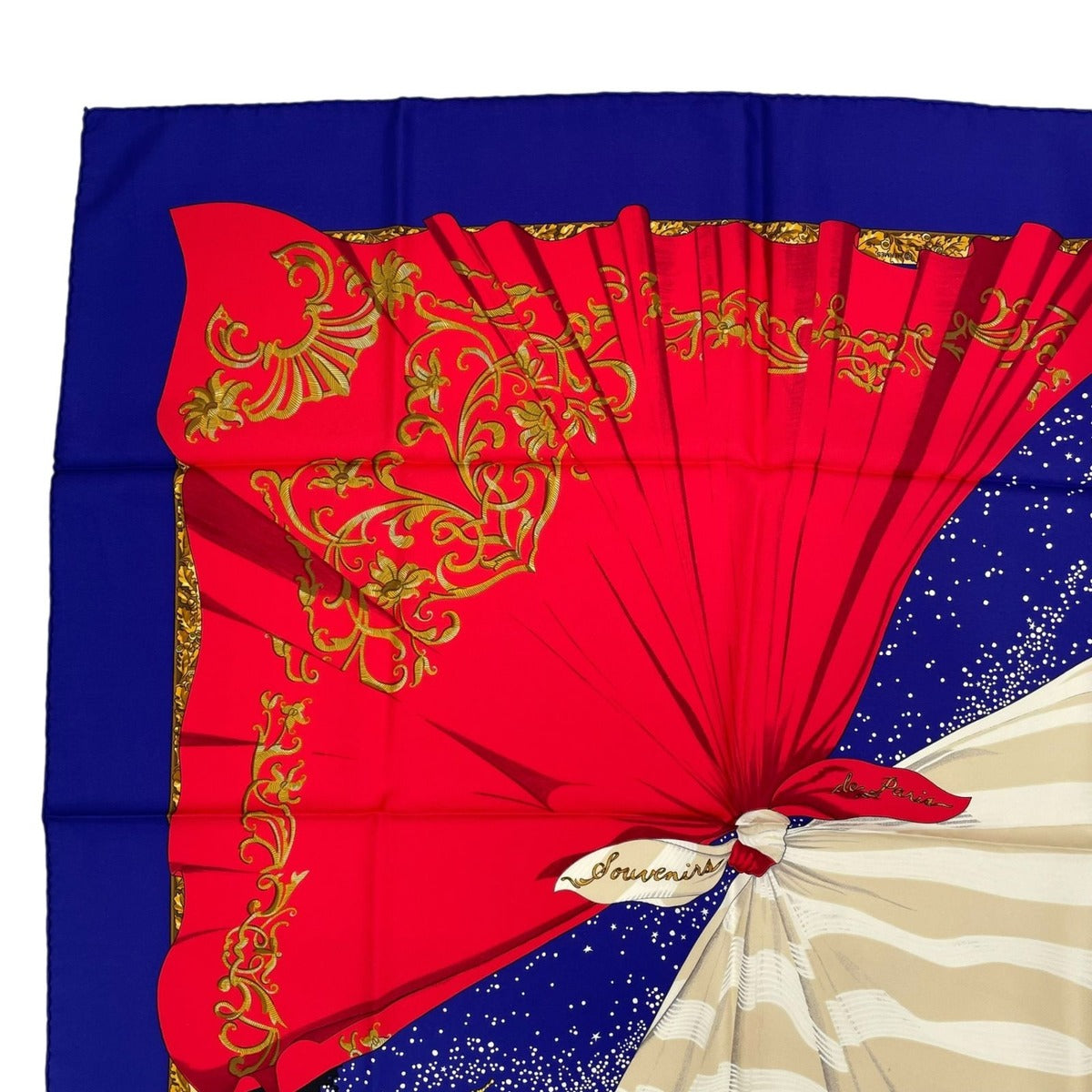 Hermes Scarf Silk Carre 90 Souvenirs de Paris Memories of Eiffel Tower — view 2