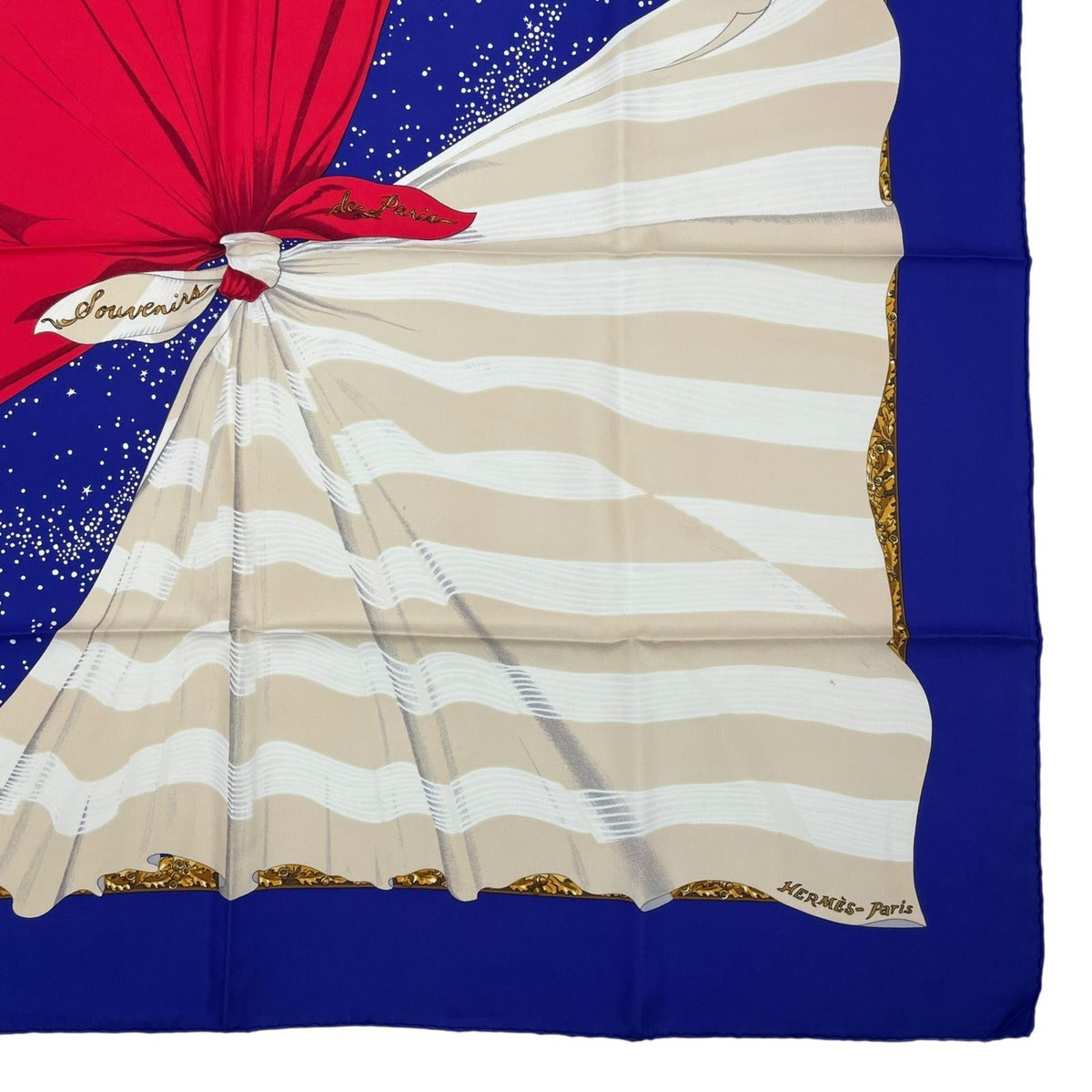 Hermes Scarf Silk Carre 90 Souvenirs de Paris Memories of Eiffel Tower — view 5