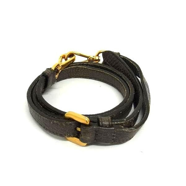 Prada Leather Shoulder Strap For Bag Crossbody Men Women Brown Bl8207 — view 2