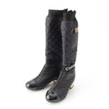 Chanel Nylon 2-Way CC Logo Removable Boots Black 35 2 1C