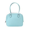 Hermes Mini Plume 20 Hand Bag Swift Blue Zephyr Silver