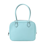 Hermes Mini Plume 20 Hand Bag Swift Blue Zephyr Silver