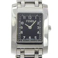 Fendi Orologi Stainless Steel Quartz Analog Display Black Dial Watch