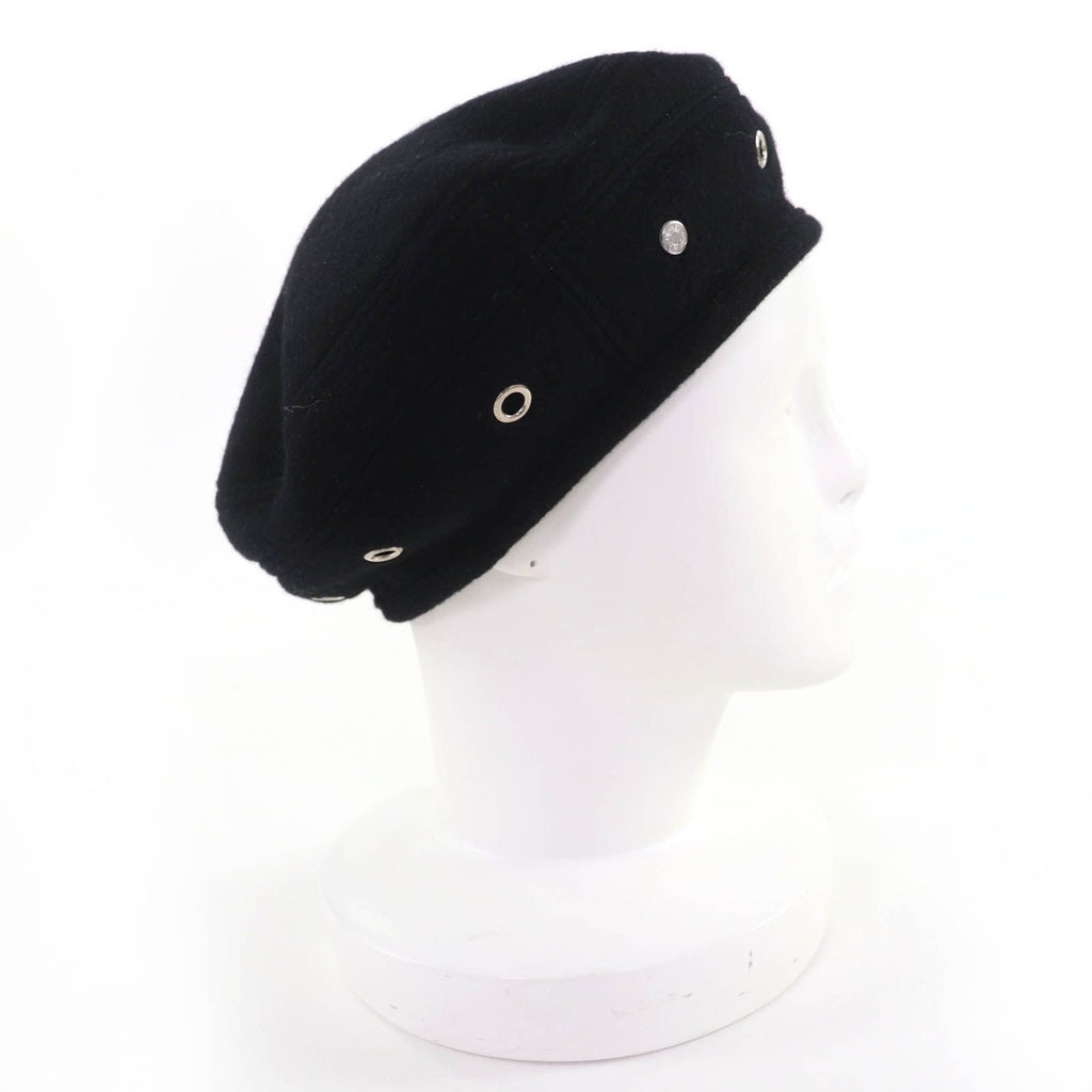 Hermes Santo Honore Cashmere Silver Series Beret Hat — view 5