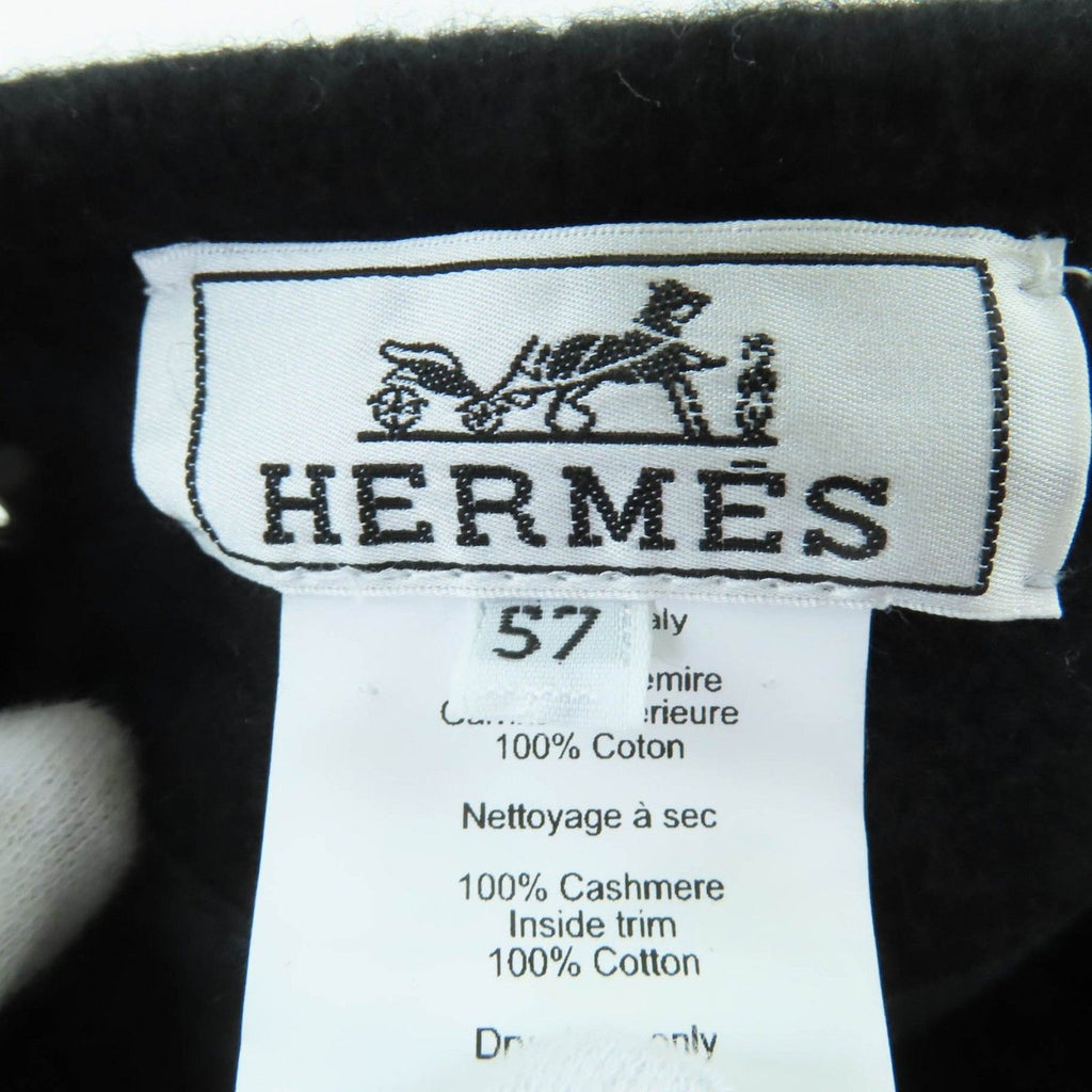 Hermes Santo Honore Cashmere Silver Series Beret Hat — view 8