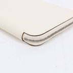 Hermes Azap Long Classic Machete Vaux Epson Off White Wallet Silver — view 3