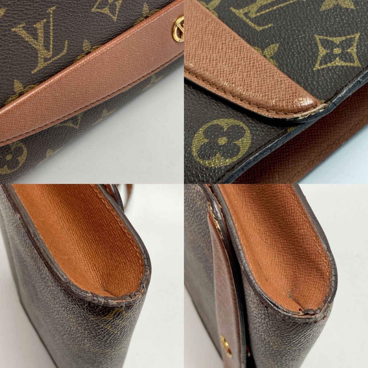 Louis Vuitton Monogram Bordeaux 2-Way Shoulder Bag Clutch — view 7