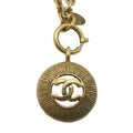 Chanel Necklace Round CC Logo Vintage Gold