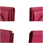 Prada Vitello Daino Leather Compact Wallet Trifold Gold Hardware Mini — view 8