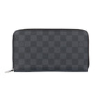 Louis Vuitton Zippy Organizer NM Damier Graphite Wallet Black Gray