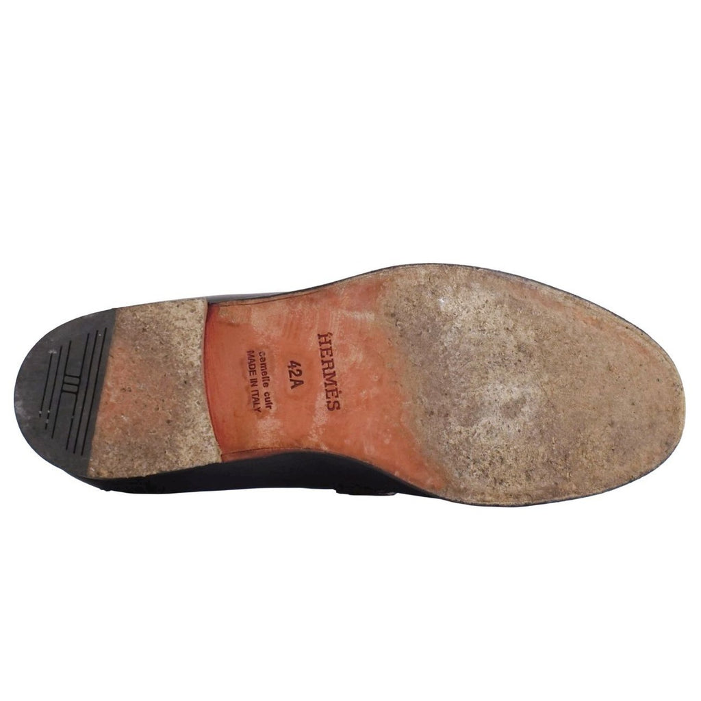 Hermes Loafer Destinee Moccasins Kelly Gold — view 8