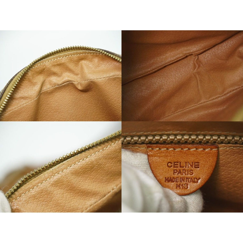 Celine Macadam Shoulder Bag Pochette Brown — view 9