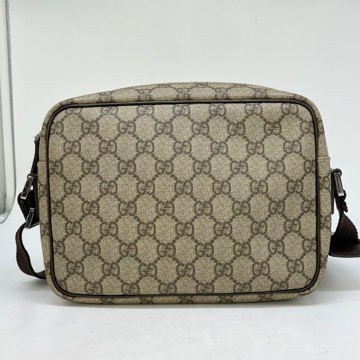 Gucci GG Spree Shoulder Bag Beige Dark Brown Compact — view 2