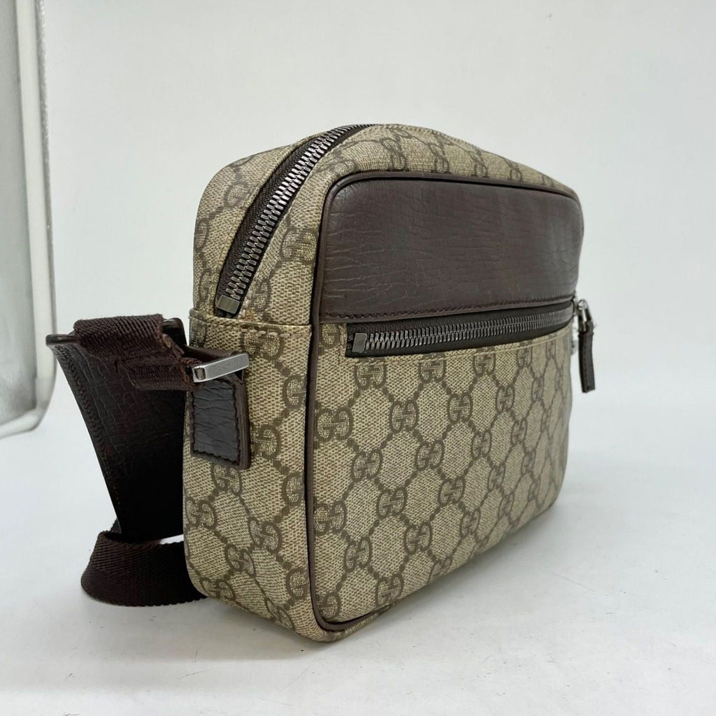 Gucci GG Spree Shoulder Bag Beige Dark Brown Compact — view 3