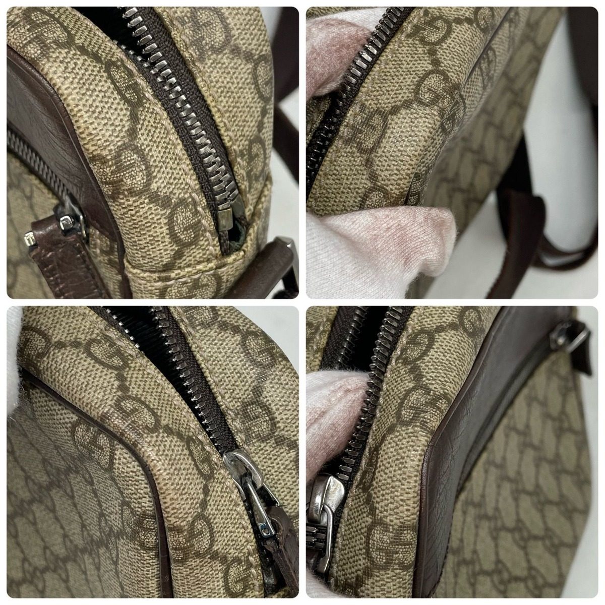 Gucci GG Spree Shoulder Bag Beige Dark Brown Compact — view 8