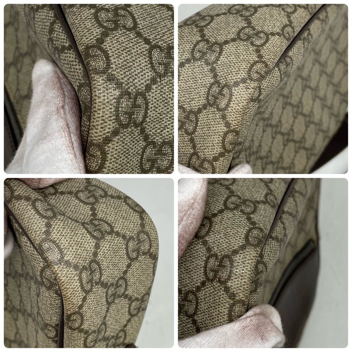 Gucci GG Spree Shoulder Bag Beige Dark Brown Compact — view 9