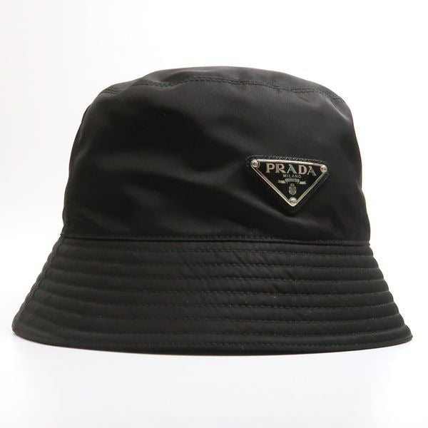 Prada Bucket Hat 1 Hc137 2 DMI Re-Nylon M Size Triangle Plate