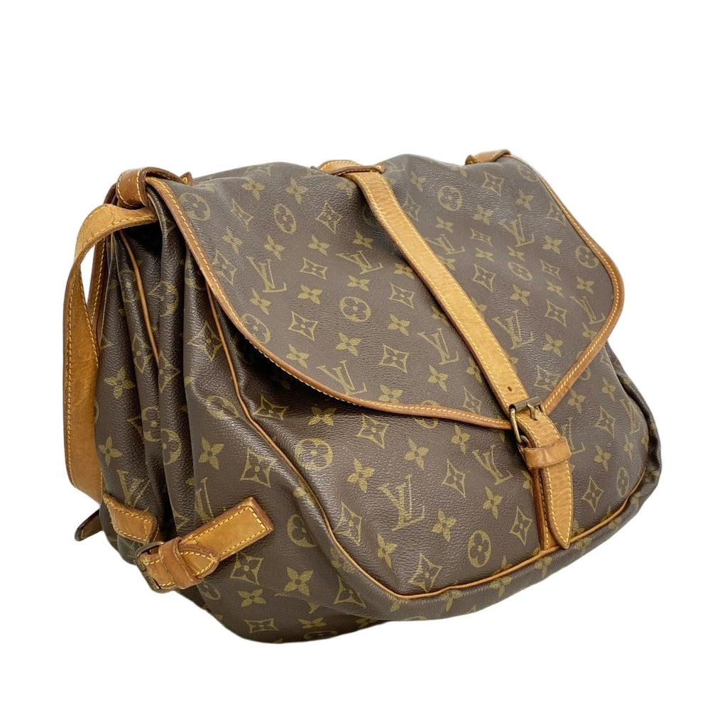 Louis Vuitton Shoulder Bag Monogram Saumur 35 Brown — view 2