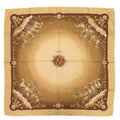 Hermes Carre 90 Cosmos Horse Silk Yellow Gold Scarf 0064