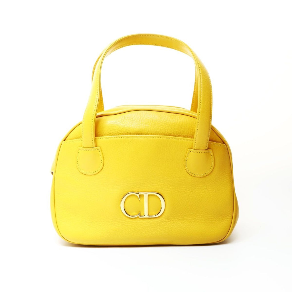 Dior Leather CD Logo Bowling Bag