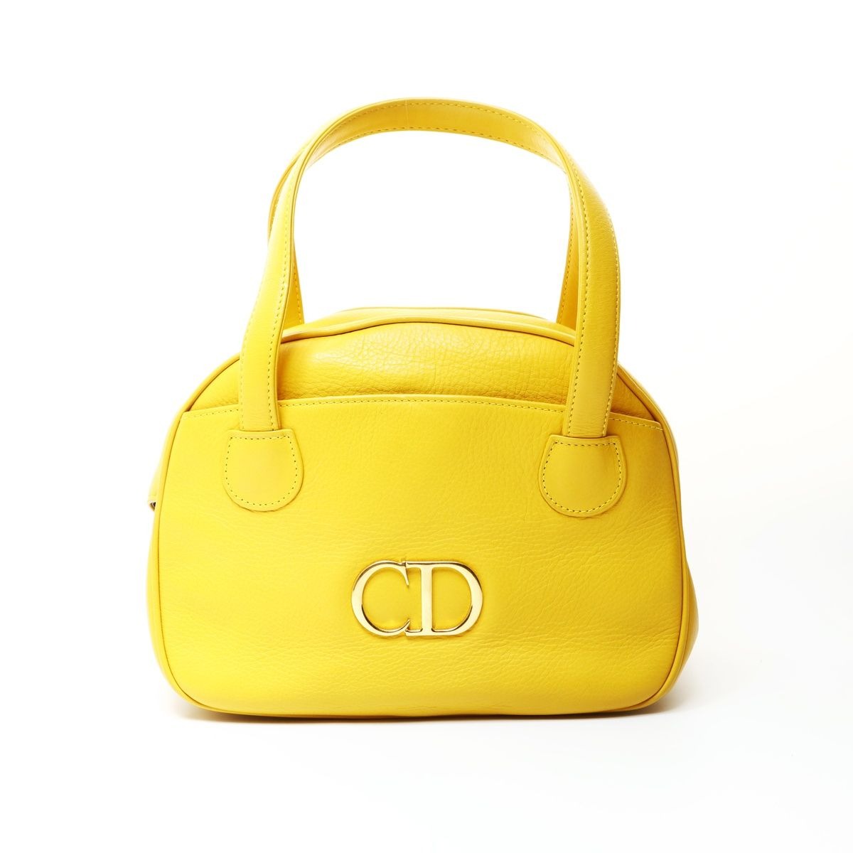 Dior Leather CD Logo Bowling Bag