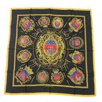 Hermes Carre 90 les Armes de Paris Coat of Arms Scarf Silk Black