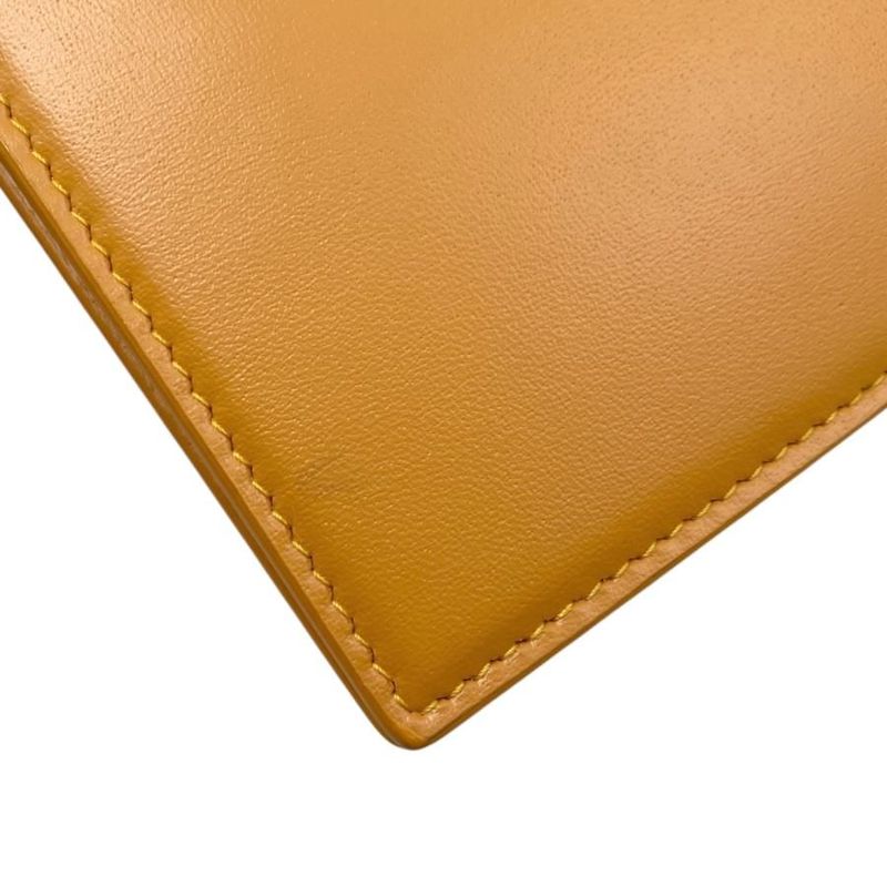 Saint Laurent Shoulder Bag Chain Logo Orange Gold Hardware — view 5