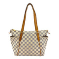 Louis Vuitton Totally PM Damier Azur Leather Off White Light Brown Tote Gold