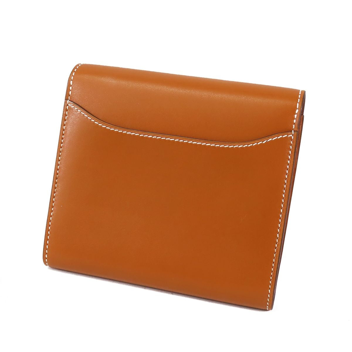 Hermes Constance Compact Gold Tadelakt Bifold Wallet — view 2