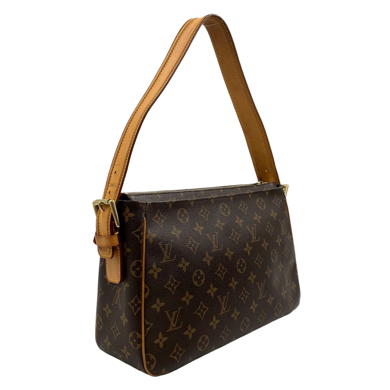 Louis Vuitton Viva Cite GM Monogram Leather Brown Shoulder Bag Gold — view 2