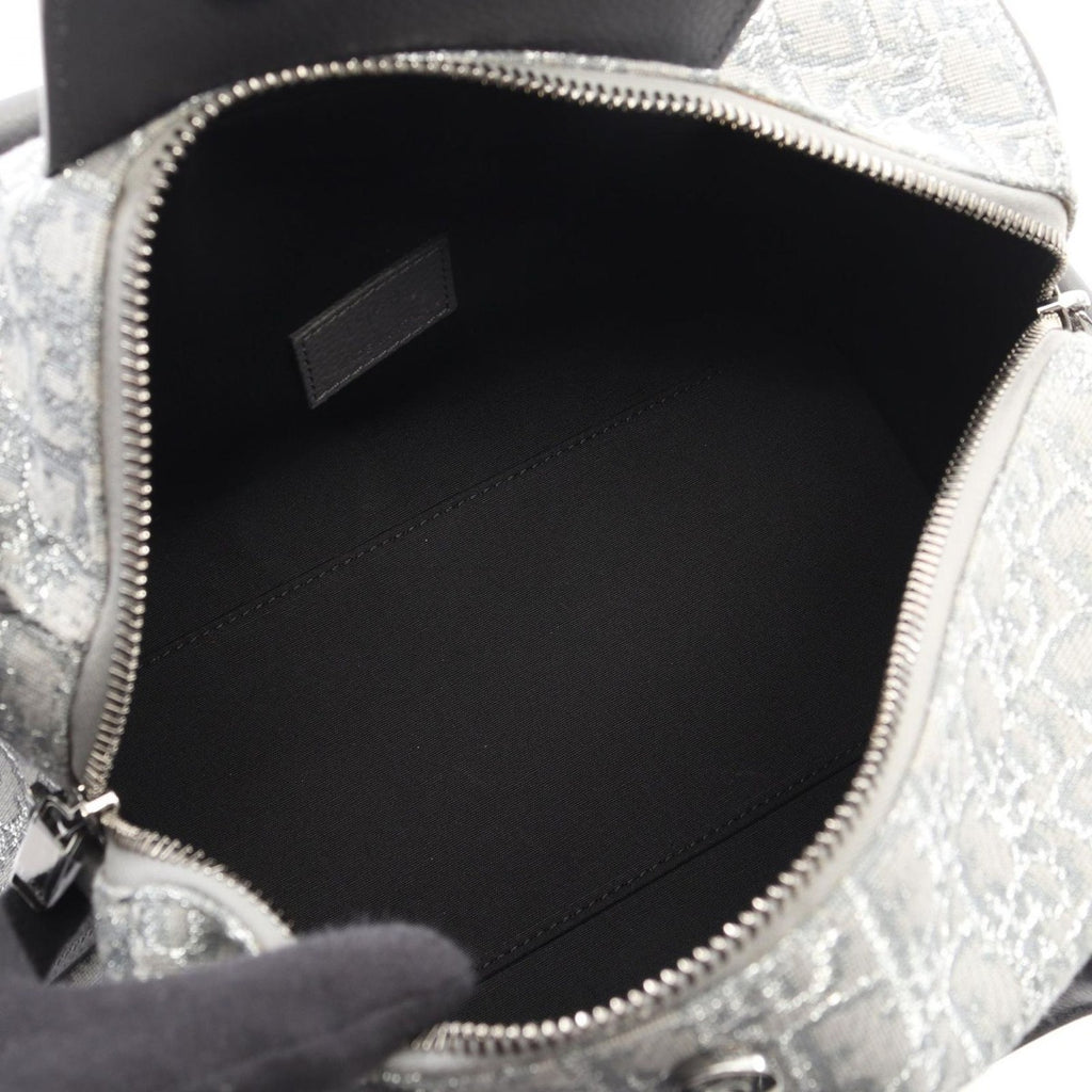 Dior Handbag Rango Oblique Gray Canvas Leather Lango 26 — view 3