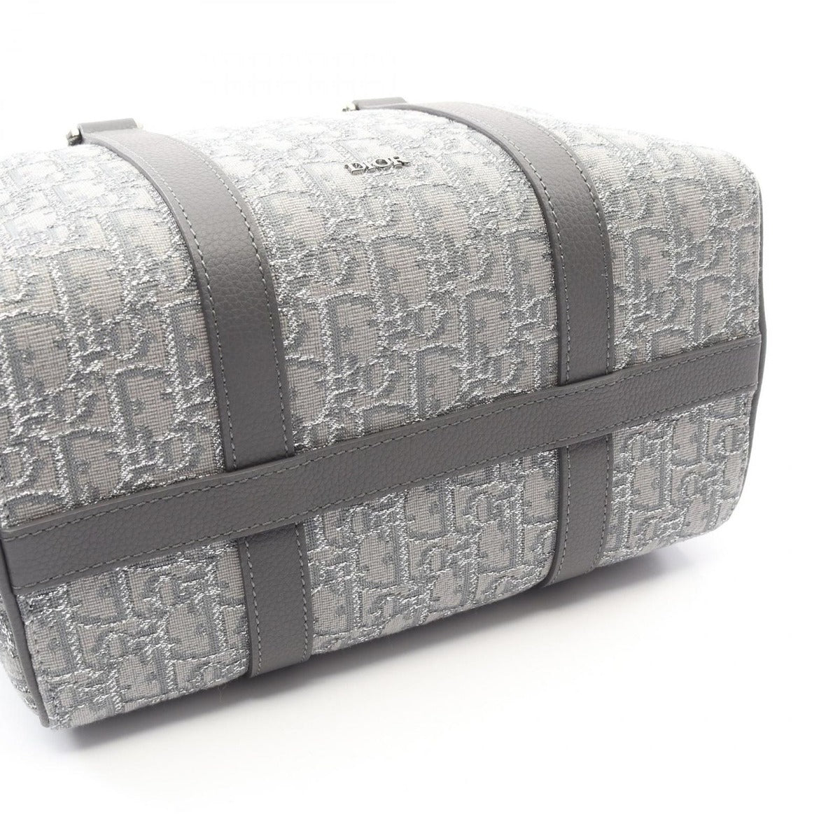 Dior Handbag Rango Oblique Gray Canvas Leather Lango 26 — view 6