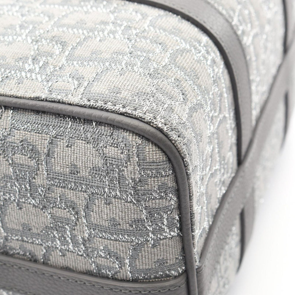 Dior Handbag Rango Oblique Gray Canvas Leather Lango 26 — view 7
