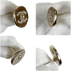 Chanel Coco Mark Rhinestone Earrings Gold Hardware Round Shape Circle — view 9