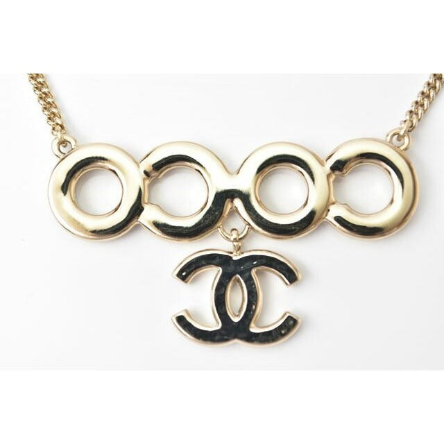 Chanel Coco Mark CC Pearl Motif Gold White — view 3
