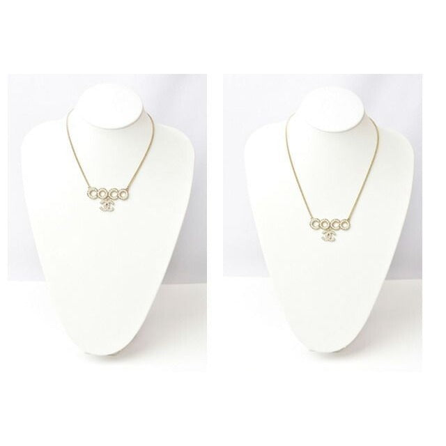 Chanel Coco Mark CC Pearl Motif Gold White — view 5