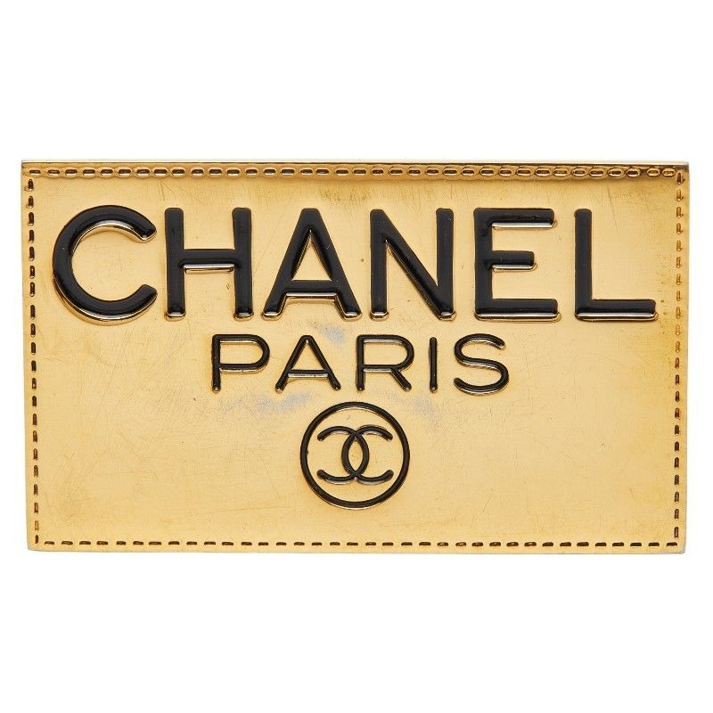 Chanel Logo Plate Gold Plated