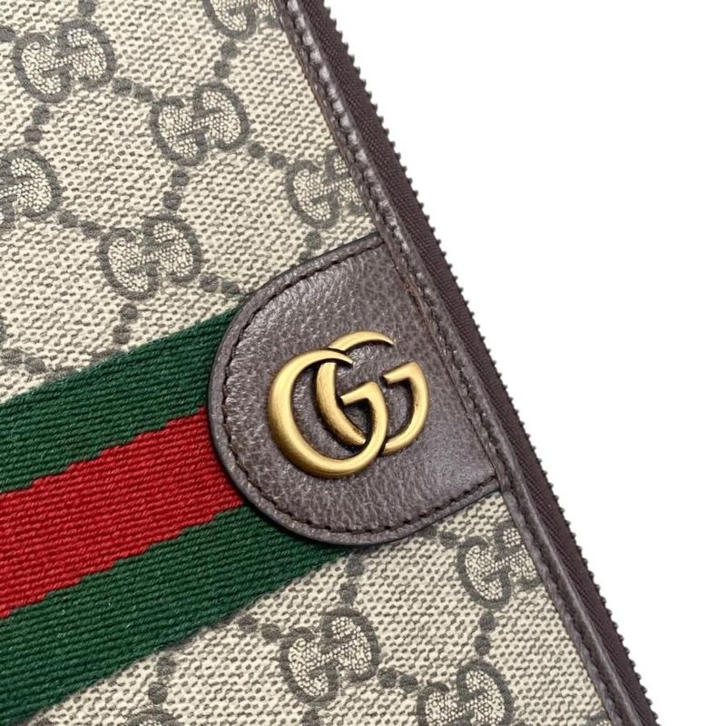 Gucci Bi-Fold Long Wallet Ophidia Zip-Around GG Pattern Double — view 5