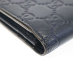 Gucci Striped Leather Compact Wallet Navy — view 8