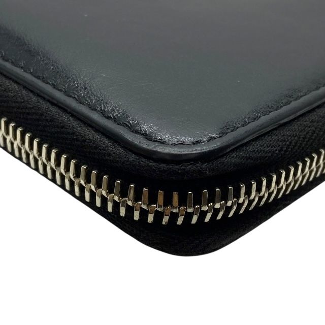 Saint Laurent Paris Fold Wallet Compact Round Zipper Leather — view 4