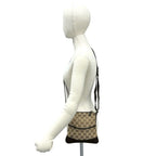 Gucci GG Logo Canvas Perforated Leather Mini Shoulder Bag Pochette Crossbody — view 2