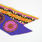 Hermes Scarf Silk Orange Violet — view 2