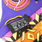 Hermes Scarf Silk Orange Violet — view 3