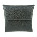 Hermes Bastia Coin Case Black Chevre Silver Hardware