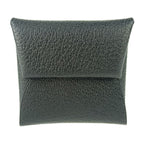 Hermes Bastia Coin Case Black Chevre Silver Hardware