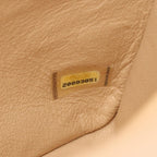 Chanel Shoulder Bag Quilted Metallic Gold Fabric Lambskin Chain — view 5