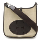 Hermes Evelyne II 2 PM Shoulder Bag Crossbody Toile Ash Leather